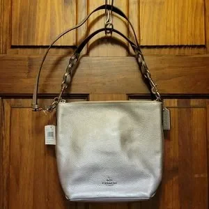 Coach Bags Coach Mini Abby Duffle Platinum Leather Crossbody F8769 Nwt Poshmark